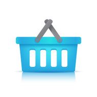 vector blue shopping cart