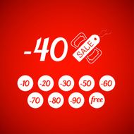 Sale symbol with percent discount tag and dollar icon