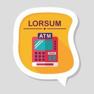 shopping cash register flat icon with long shadow eps10 N6