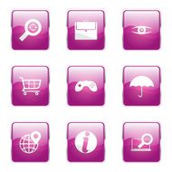 SEO Internet Sign Square Vector Pink Icon Design Set 10 N6
