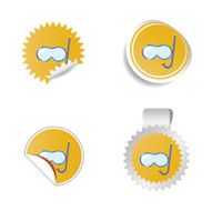mask for diving color vector