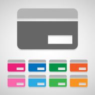 credit card icons set great for any use Vector EPS10