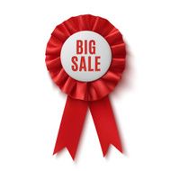 Big sale realistic red fabric award ribbon N2