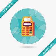 Credit card machine flat icon with long shadow eps10 N6