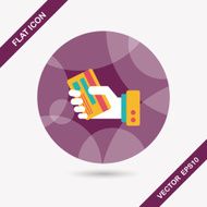 credit card flat icon with long shadow eps10 N21