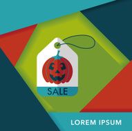 Halloween SALE flat icon with long shadow eps10 N8