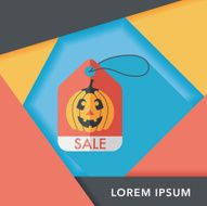 Halloween SALE flat icon with long shadow eps10 N9
