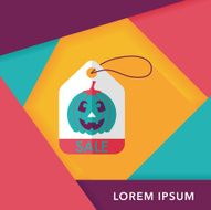 Halloween SALE flat icon with long shadow eps10 N10