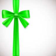 Green ribbon with bow N2