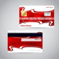Credit card with abstract hexagon background