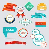 Collection of Sale Discount Styled origami Banners N8