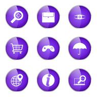 SEO Internet Sign Violet Vector Button Icon Design Set 10 N6