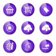 SEO Internet Sign Violet Vector Button Icon Design Set 7 N6