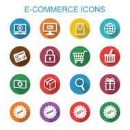 e-commerce long shadow icons