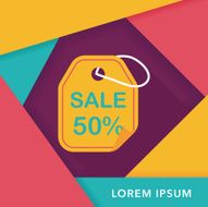 shopping sale price tag flat icon with long shadow eps10 N27
