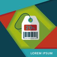 shopping sale price tag flat icon with long shadow eps10 N29