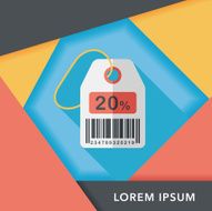 shopping sale price tag flat icon with long shadow eps10 N30
