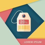 shopping sale price tag flat icon with long shadow eps10 N32