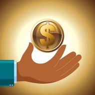 Money in hand icon