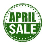 April sale stamp