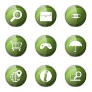 SEO Internet Sign Green Vector Button Icon Design Set 10 N6