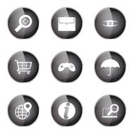 SEO Internet Sign Black Vector Button Icon Design Set 10 N5