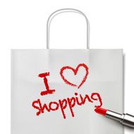 I love shopping words written by red lipstick N2