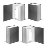 packing box bottle set icons vector illustration isolated white background