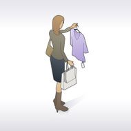 Woman Shopping Illustration