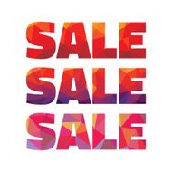 Sale - geometric abstract vector words Words sale