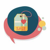 Valentine's Day SALE flat icon with long shadow eps10 N30