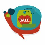 Valentine's Day SALE flat icon with long shadow eps10 N31