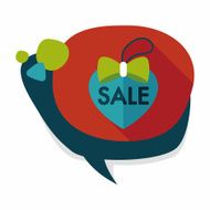 Valentine's Day SALE flat icon with long shadow eps10 N35