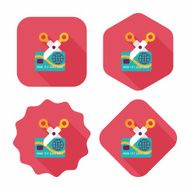 credit card flat icon with long shadow eps10 N54