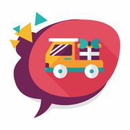shopping cart flat icon with long shadow eps10 N27