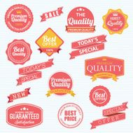 Set of vector stickers and ribbons N3