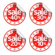 New Year sale stickers set