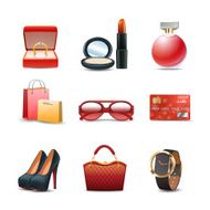 Women Shopping Icon Set N2