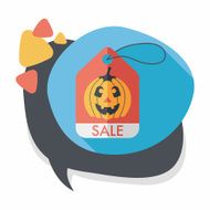 Halloween SALE flat icon with long shadow eps10 N13