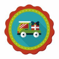 shopping cart flat icon with long shadow eps10 N29