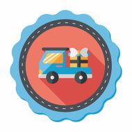 shopping cart flat icon with long shadow eps10 N30