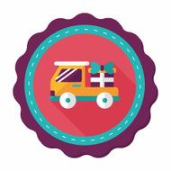 shopping cart flat icon with long shadow eps10 N31