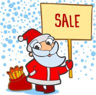 Santa with a banner