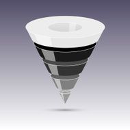 Conversion or sales funnel 3d vector graphics
