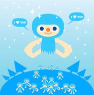 Blue Love Beans (vector romantics) N2