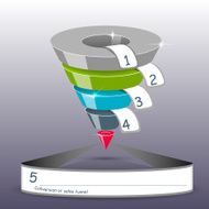 Conversion or sales funnel 3d vector graphics N2