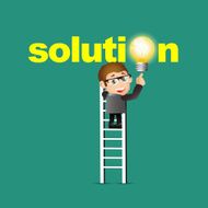 People Set - Business Businessmen pointing solution symbol N2