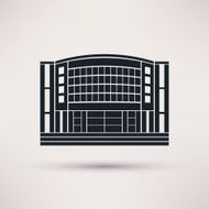 The mall building is an icon flat style N2