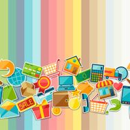 Internet shopping seamless pattern N2
