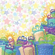 Holiday gift boxes background